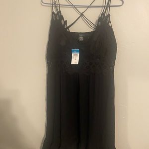 Lace Free People Dupe Black Dress
